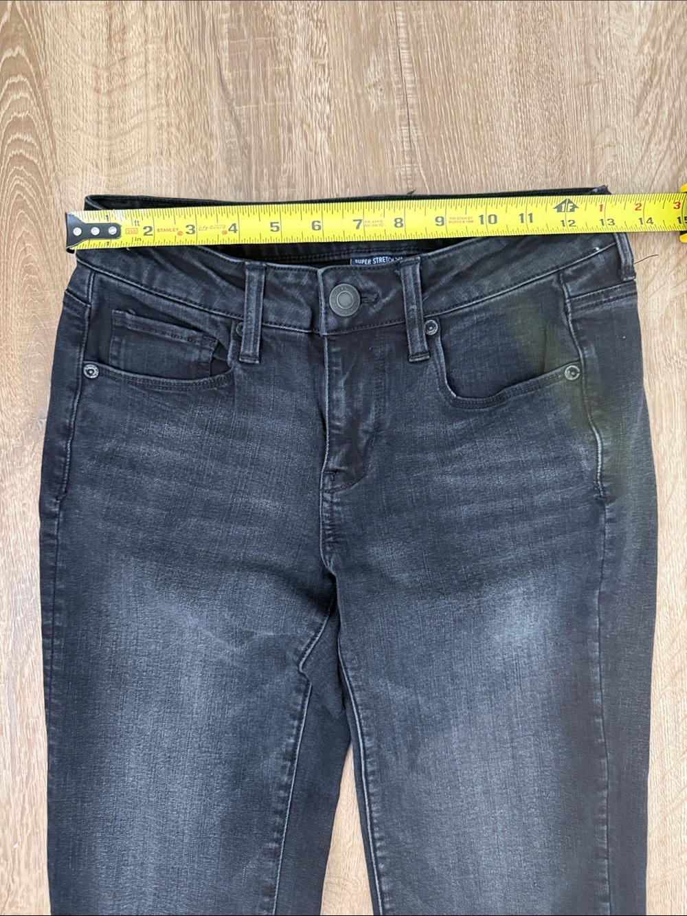 American Eagle Outfitters Women’s Dark Gray/Black Skinny Jeans - Picture 10 of 11